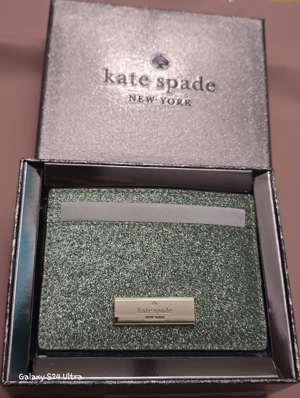 Kate Spade NY Kenzie Glitter Card Case NWT